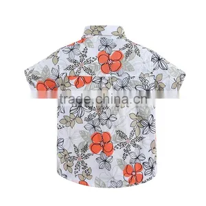 2017 Boys Summer Clothes New Arrival Fashion Aloha Shirt Hawaiian Shirt Floral Shirt for Boy thumbnail-2