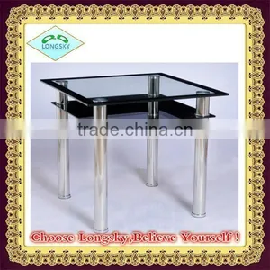 High Quality Black Glass Dining Table Modern Dining Table thumbnail-1