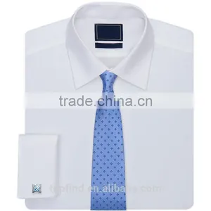 Cotton Mens Slim Fit Dress Long Sleeve Shirts With Tie Mens Dress Shirts thumbnail-1