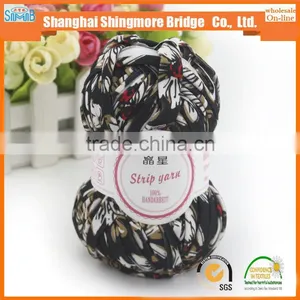 China Fancy Yarn Supplier Top Sales High Quality 100 Polyester 0.3Nm Printed Colored t Shirt Yarn With 100g Balls thumbnail-6