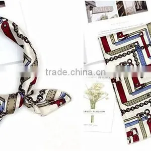 Customized Design Printed Promotional Silk Scarf thumbnail-5