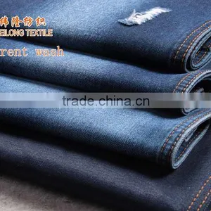 B2873-B Weft Slub 11oz Denim Jeans Wholesale TC Fabric Made in China thumbnail-1