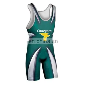 2017 OEM Custom Sublimated Wrestling Singlets thumbnail-2