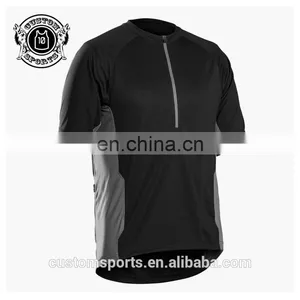 Cycling Clothes Black Jersey for Male Dri Fit Sublimation Shirts thumbnail-1