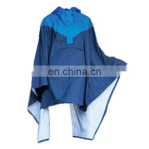Customized Logo Blue Pvc 100% Waterproof Raincoat Rain Poncho thumbnail-1