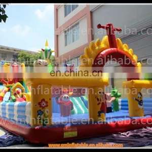 Commercial Giant Pvc Inflatable Playground Amusement Park Equipment , Trampoline Made in China Manufactere thumbnail-1