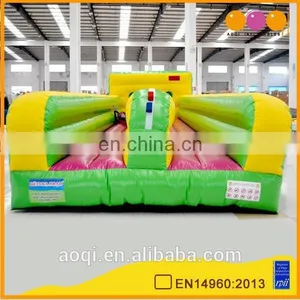 Over 20 Years Experience Factory Supplier Green 2 Lane Interactive Bungee Run Challenge Indoor Inflatable Bungee Run Games thumbnail-1