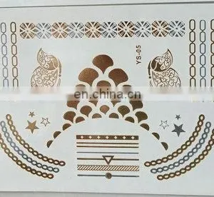 2016 Cool Matalic Tattoo-Tattoo Flash Gold Temprario thumbnail-1