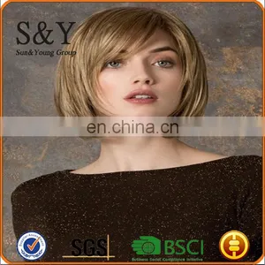 Stright Bobo Style Sythetic Wig Ployster Hair Wig Short Straight Hair Wig thumbnail-1
