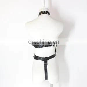 Sexy Leather Bondage Lingeries Sexy Strap-Style Costume Sexy Apparel Playsuit thumbnail-2