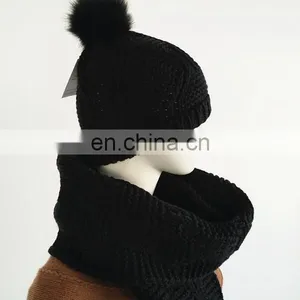 Newest Winter Fashion Hat and Scarf Set thumbnail-2