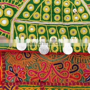 Afghan Vintage Gypsy Clutch - Boho Tribal Coins Bag - Embroidery Rabari Banjara Bag - Kuchi Work HandBags thumbnail-3