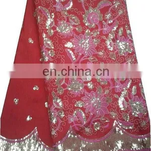 Sequin Flower George Lace Silk Fabric(PG14017) Liturgical Lace Fabric thumbnail-3