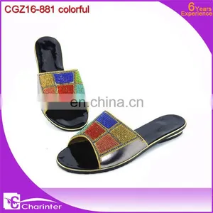 2016 Ladies Slipper Shoes With Stones Indian Ladies Shoes Size | New Lady High Heel Shoes With Matching Purse thumbnail-1