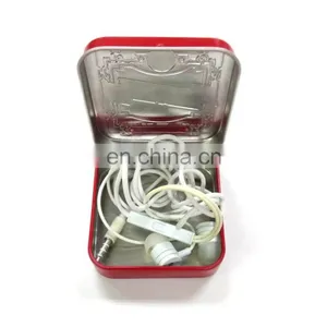 Red Square Earphone Tin Box thumbnail-2