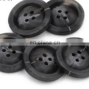 2cm White Plastic Buttons Black 4 Holes Resin thumbnail-3
