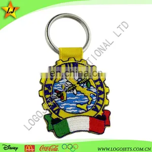 Fabric Keychain Custom EmPromotional Embroidery Keychain/felt Keyring/High Quality In Cheap Pricebroidery Keychain thumbnail-1