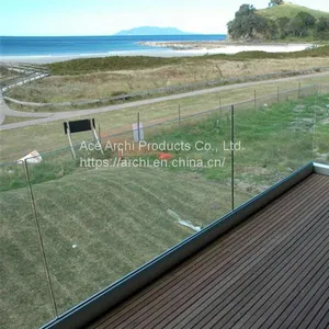 Aluminum U Channel Base Glass Railing Terrace Fence for Balcony thumbnail-4