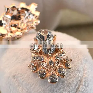 New Wholesale Fashion Pearl Rhinestone Button Embelishments thumbnail-1