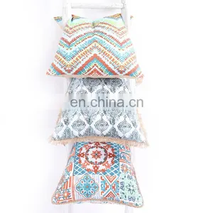 Wholesale Square Cotton Cushion Printed National Flavor Pattern Classical National Customs Design Cushion Pillow thumbnail-5