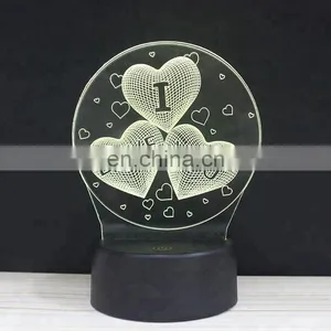 Touch Sensor Led Light Multi-colors Changing 3D Illusion Lamp for Room Lighting Usage thumbnail-4
