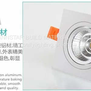 Rectangular LED Single Double Triple Heads COB Ceiling Light Downlights Gimbal Square Spot Light 110V-220V 3W-90W thumbnail-4