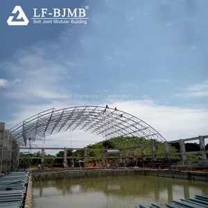 LF Galvanized Space Frame Coal Bunker Steel Structure Coal Storage Shed Building thumbnail-4