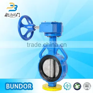 High Performance Hot Sale Epdm Seat Wafer Type Worm Gear Water Air Shut off Butterfly Valve thumbnail-6