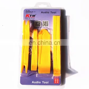 Auto Car Dash Radio Door Clip Panel Trim Removal Pry Tool Set Kit Plastic 4pcs thumbnail-2