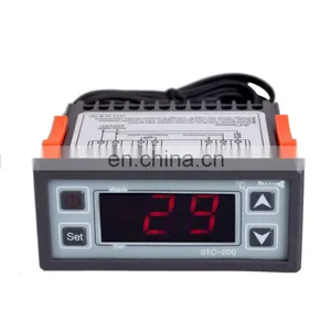 Controlador de temperatura termostato do microcomputador digital eletrônico, chave do termostato do armazenamento frigorífico STC-200 thumbnail-1