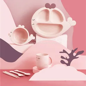 Kids Feeding Training Bowl Baby Separated Food Silicone Plate Set thumbnail-2