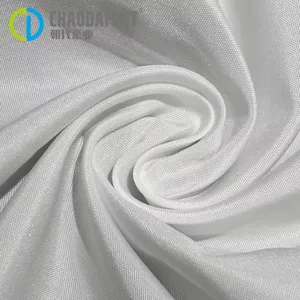 Certified by GRS 240T White Dyeing 100%RPET Recycled Polyester Pongee Fabric for Lining Fabric Hairdressing Bibs Umbrellas thumbnail-1