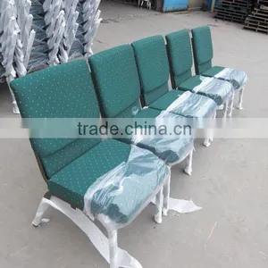 RED WINE POPALUR USED IN AUDITORIUM METAL CHURCH CHAIR thumbnail-3