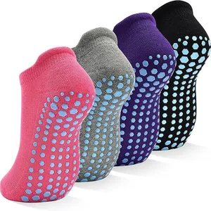 Non Slip Socks for Women Yoga Pilates Anti Skid Socks Woman Hospital Gripper Socks thumbnail-1