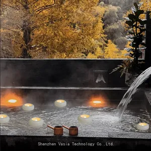 Flameless Water LED Floating Waterproof Plastic Candles Tea Light Light up Romantic Flickering Votive Tealight for Bathroom thumbnail-5