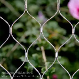 Stainless Steel Woven Flexible Zoo Cages Mesh Fence Wire Rope Cable Netting thumbnail-3