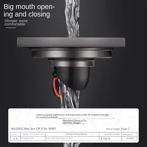 High Displacement All-Pure Copper Anti-Backflow Shower and Kitchen Bathroom Floor Drain Modern Design Deodorizing for Hotels thumbnail-5
