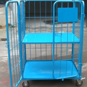 500kg Capacity Nestable Roll Cage Trolley With Castors for Logistics Storage thumbnail-1