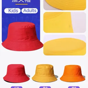 Bucket Hat Kids Hat Adult Sunhat With Logo Printing Embroidery Logo Customized Breathable Sun Hat Adjustable Tightness thumbnail-3