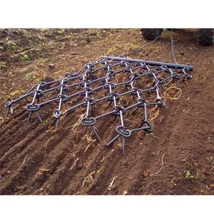 12' Wide X 8' Long Heavy Duty Square Welded Steel Chain Drag Harrow for Driveway Pasture Arena Grooming thumbnail-2