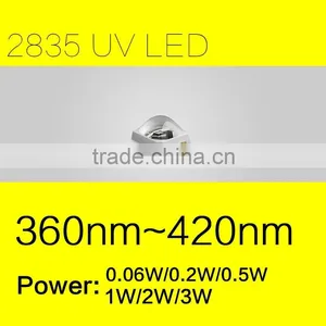 Ultraviolet Light Source SMD 2835 UV LED With 3W and 365nm for Light Curing thumbnail-1