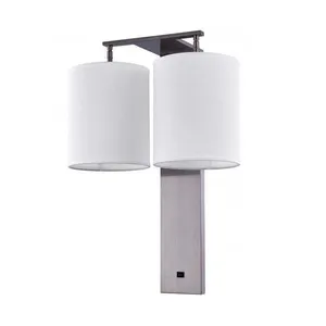 UL Certificated White Brussels Hotel Bedroom Light Headboard Nordic LED Lighting Luminous Lamp Wall Sconce thumbnail-4