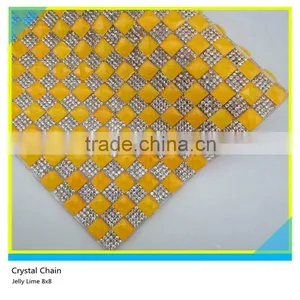 24*40 cm Ceramic Mix Crystal Rhinestone Glue Mesh Sheet Blue Mix White thumbnail-3