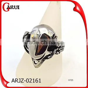 Latest Silver Fashion Jewelry 2016 Big Szie Ring Designs Stainless Steel Rings thumbnail-1