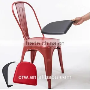 MCH-1501-11 Modern Design Stackable Metal Leather Dining Chair/Upholstered Cafe Chair thumbnail-1