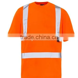 Short Sleeve Round Collar Hi-vis Reflective T-shirt thumbnail-1