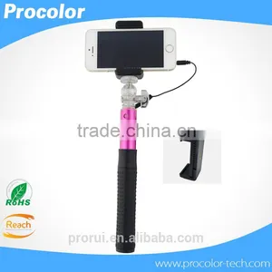 2016 Innovative Wired Control Selfie Stick With Colorful Cable for Smartphone thumbnail-1