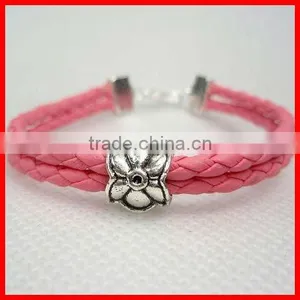 Fashion Braided Rope Bracelet Leather Rope With Bead thumbnail-1