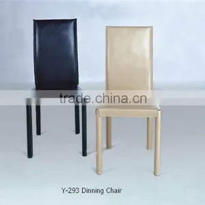 Regenerated Leather With High Backrest Dinning Chair thumbnail-1