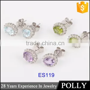Latest Ladies Fashion Girl Earrings With Diamond Stone thumbnail-1